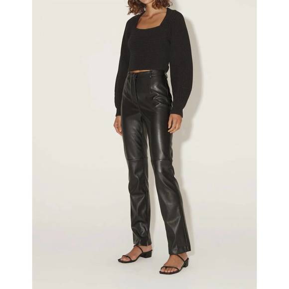 NEW HANSEN & GRETEL women's bruna ribbed sweater in black - Picture 3 of 4